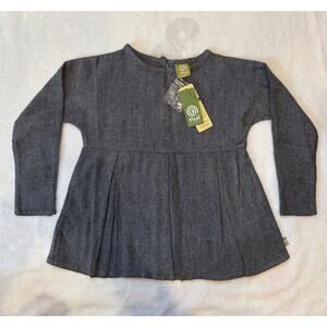 Nui Organic Cotton herringbone A Line Dress / shirt 2T Toddler Girls Tunic